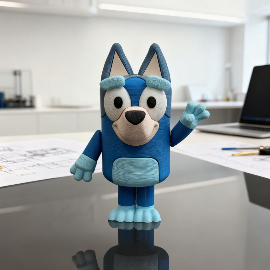 Bluey 3D Articulado